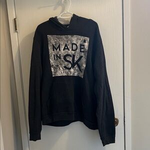 Stylish Black Graphic Hoodie